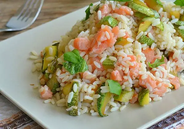 Riz au saumon et courgettes léger Recette Légère Plat et Recette