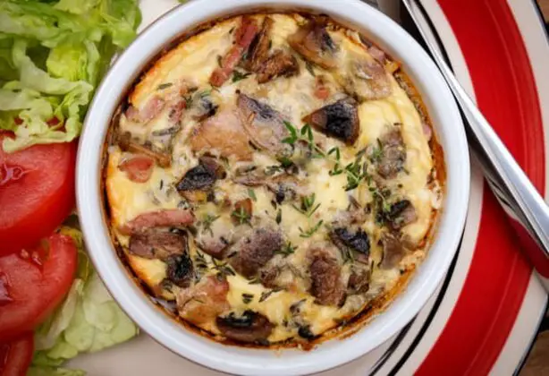 Clafoutis aux Champignons et Lardon léger Plat et Recette