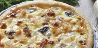 Quiche poulet curry champignons au thermomix