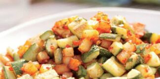 Poêlée de courgettes et pomme de terre