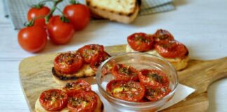 Tomates confites au four Weight Watchers