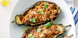 aubergines farcies à la viande hachée avec Thermomix