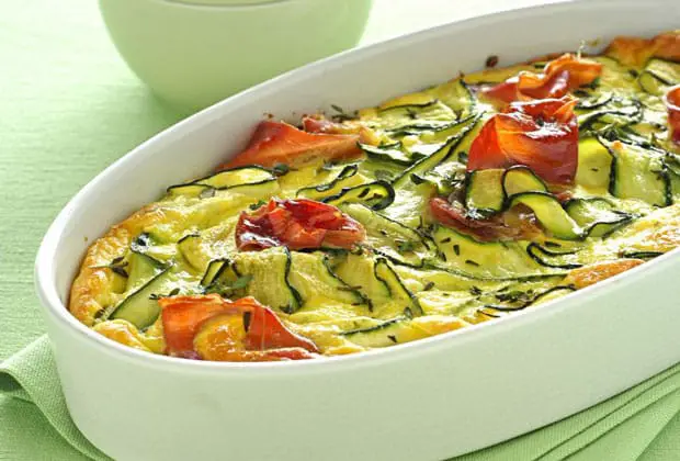 Clafoutis aux courgettes et jambon Weight Watchers