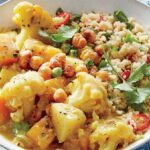 chou-fleur et pois chiches au curry