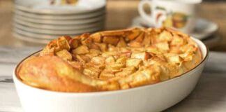 Clafoutis aux pommes et à la cannelle léger