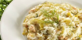 risotto au saumon frais et poireaux WW