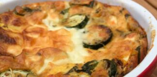 clafoutis léger de courgettes au chèvre WW