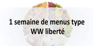 1 semaine de menus type WW liberté