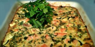 clafoutis aux courgettes et Saumon WW