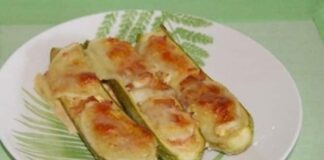 Courgettes farcies au jambon et mozzarella WW