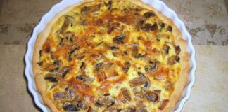 Quiche aux champignons et poireaux WW