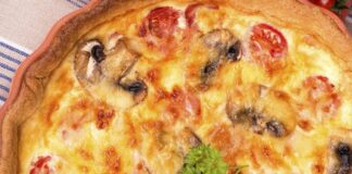 quiche aux champignons et tomates cerises WW