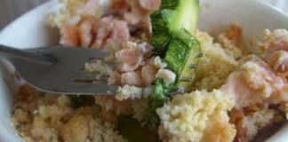 crumble de courgettes et saumon fumé WW