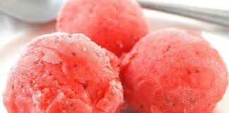 Sorbet aux fraises avec Thermomix