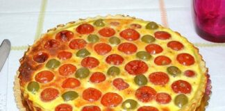 quiche aux tomates cerises et olives vertes WW