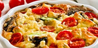 clafoutis aux courgettes champignons et tomates cerises WW