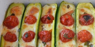 courgettes farcies aux tomates cerises WW