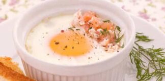 Oeufs Cocotte au Saumon et au Boursin WW