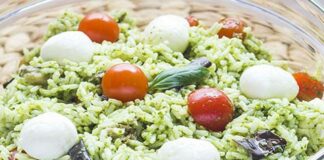 salade de riz au pesto / aubergines et tomates cerises WW