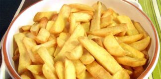 Frites cuites four