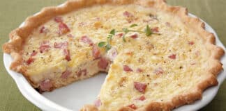 Quiche au jambon et fromage kiri