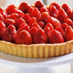 Tarte aux fraises sans beurre sans oeufs