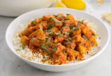 Curry de poulet au fromage blanc 0%