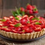 Tarte aux fraise avec pâte sans beurre