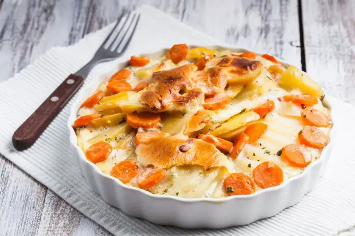 Gratin de carotte et pomme de terre