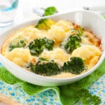 Gratin de brocoli et de chou-fleur au fromage