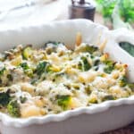 Pâtes au four avec brocoli et fromage