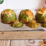 Courgettes rondes farcies au thon et fromage