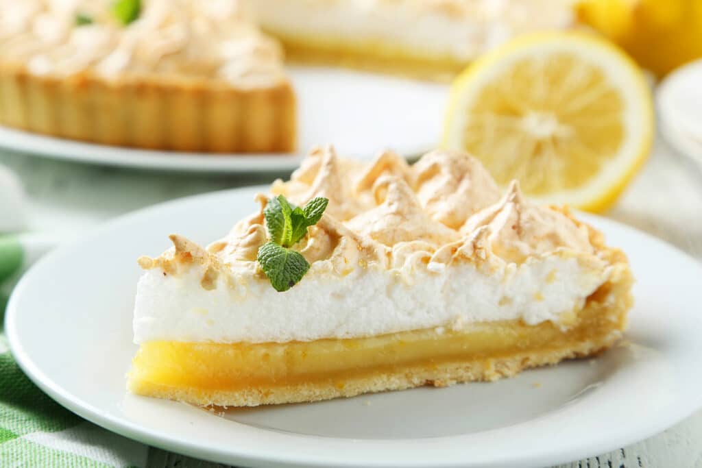 Tarte au citron meringuée allégée en sucre