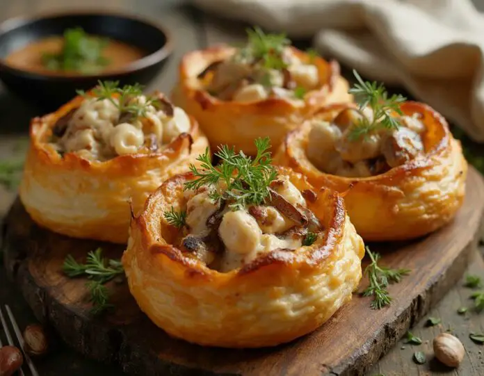 Vol-au-Vent au Poulet et Champignons