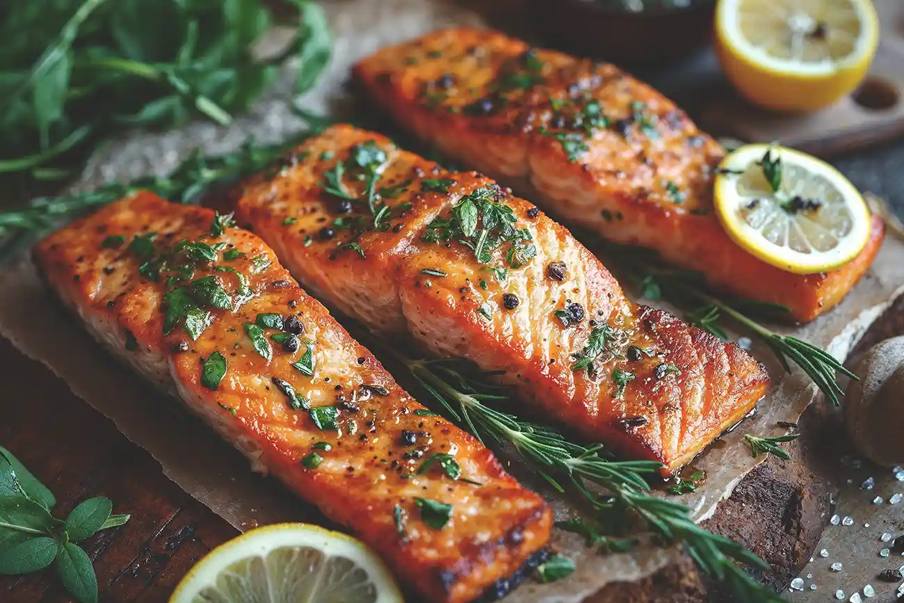 Filets de Saumon Marinés aux Herbes