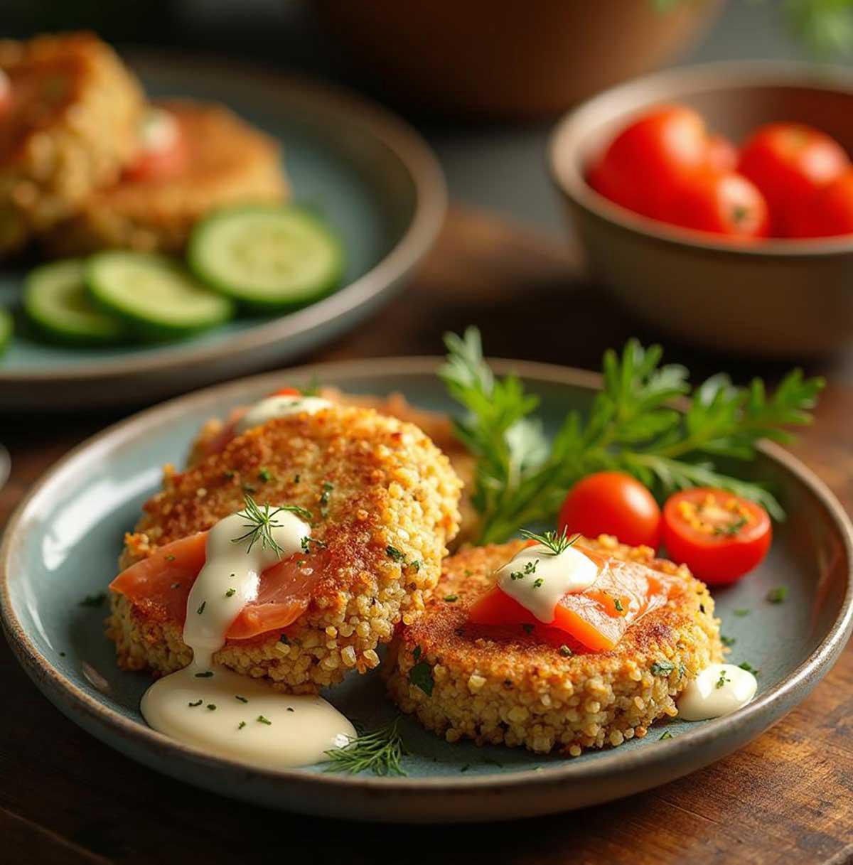 Galettes de Quinoa au Saumon