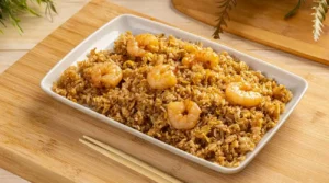 Riz au curry et crevettes